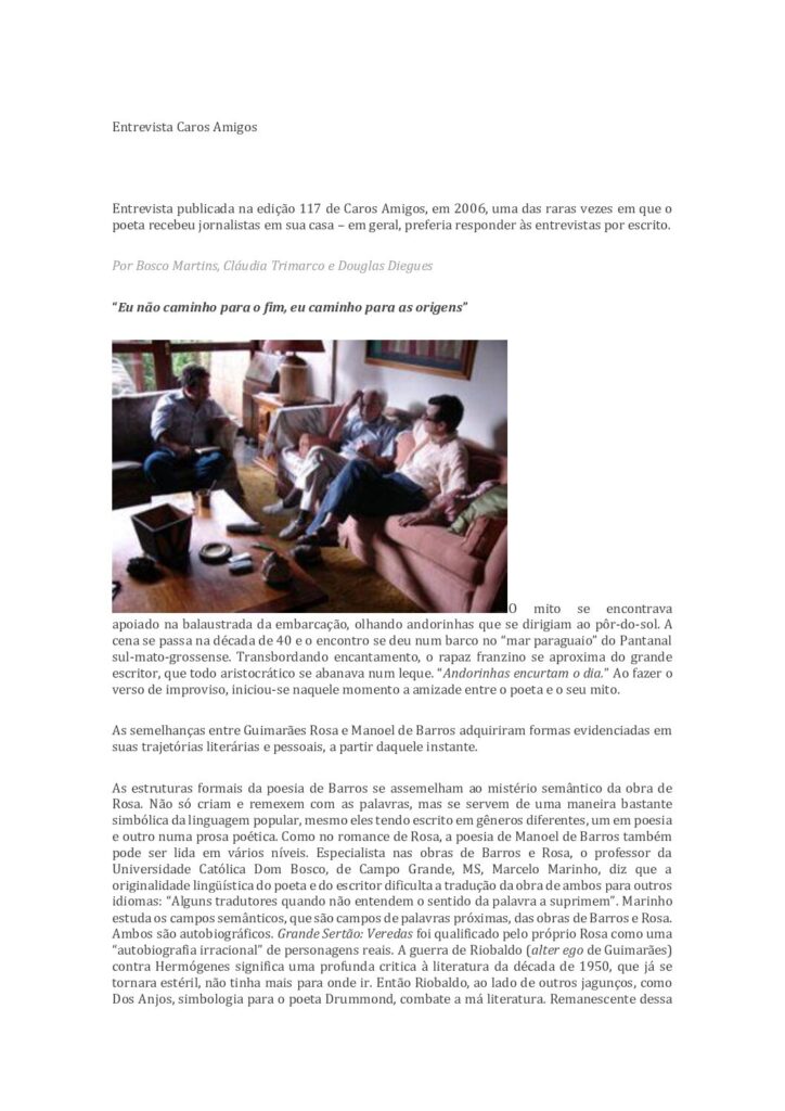 thumbnail of Entrevista Caros Amigos